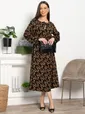 Платье Аура с поясом (черное) П15121-10М