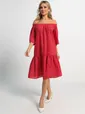 Платье с поясом Дафна (красное) П15524-8М