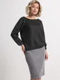 Костюм с юбкой Совершенство форм (черно-серый) К15292-10М