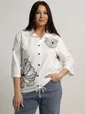 Блуза Оттенки нежности (белая/цветы) Б15712-18М
