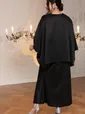 Костюм с юбкой Альсия  (черный) К14393-5М