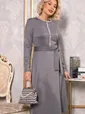 Платье трикотажное Парижанка (серое) П14786-10М