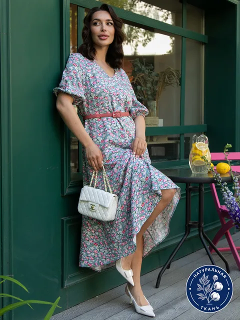 Платье Калифорния (цветочное) П15933-30М