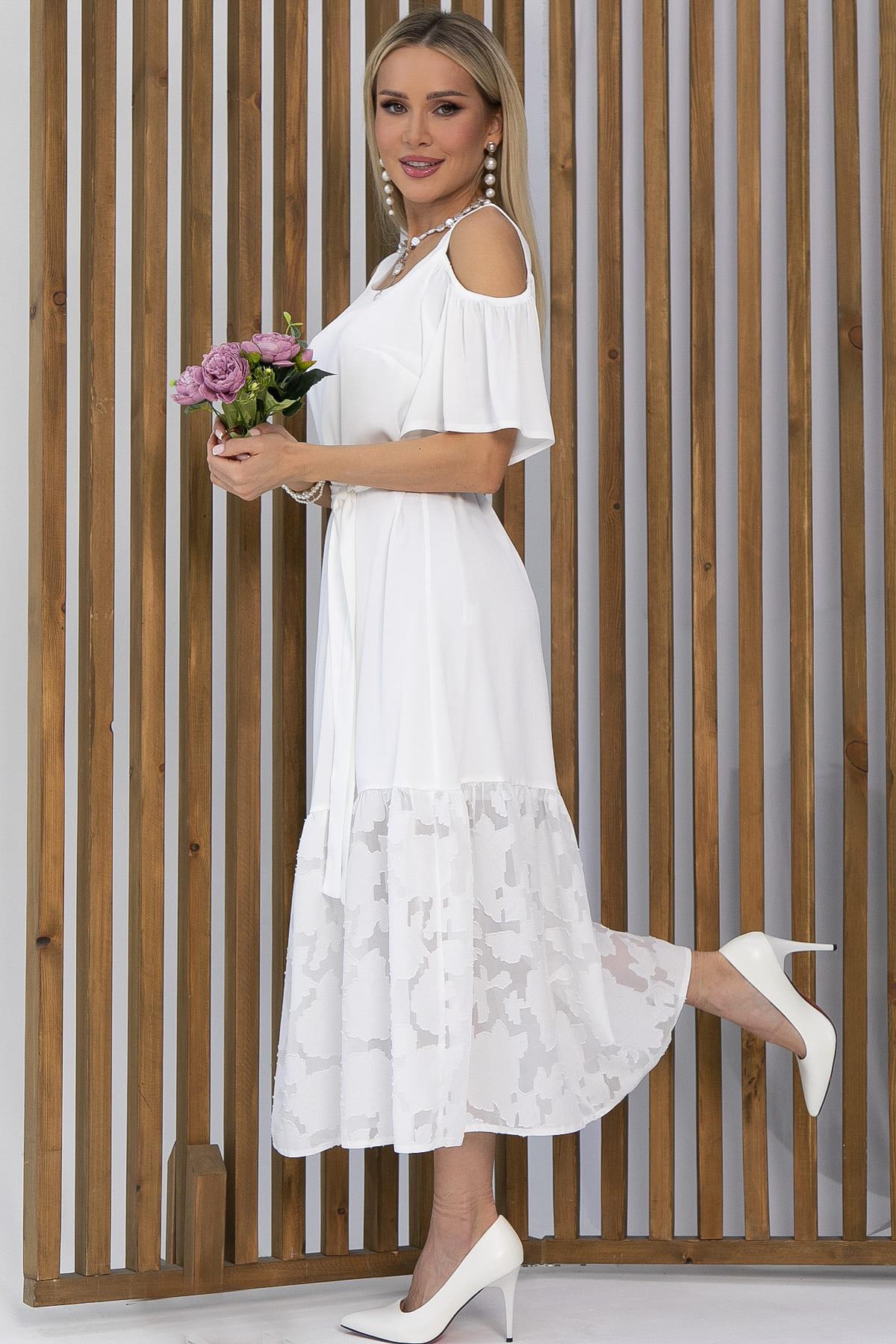 Платье Разбивая сердца (белое) П13350-7М