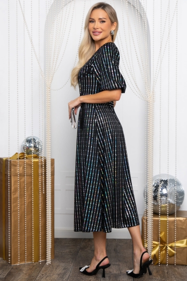 Платье праздничное Мадлен (черное) П14623-18М