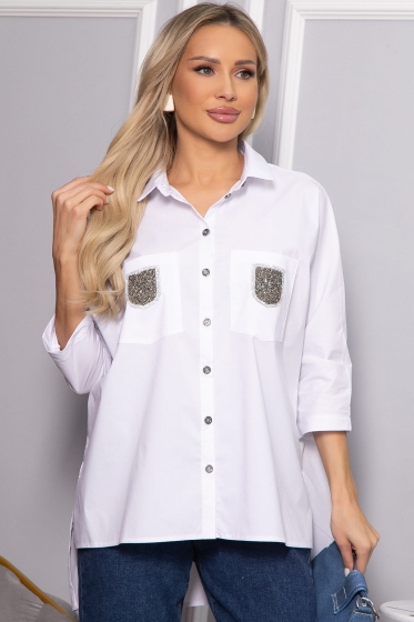 Рубашка хлопковая Аристократка НЬЮ (белая) Б14483-10М