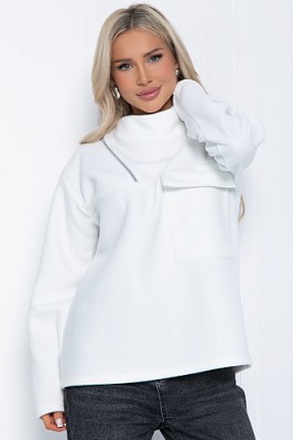 Свитшот Лори (белый) флисовый Б12555-7