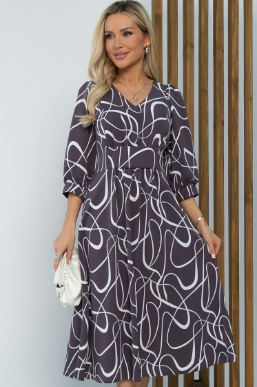 Платье Мадлен (графит) П13524-18М